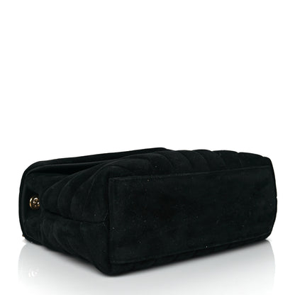 Saint Laurent Velvet Y Quilted Monogram Small Loulou Chain Satchel Black 3 of 8