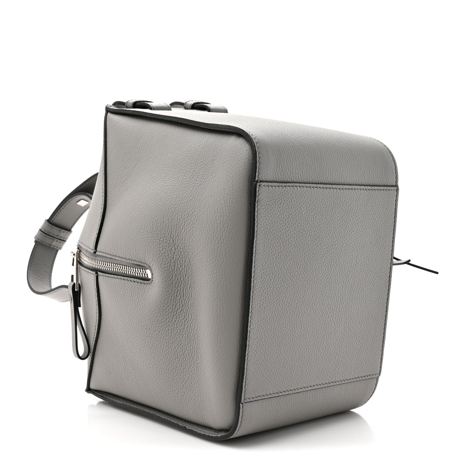 Loewe Grained Calfskin Mini Hammock Shoulder Bag Pearl Grey
