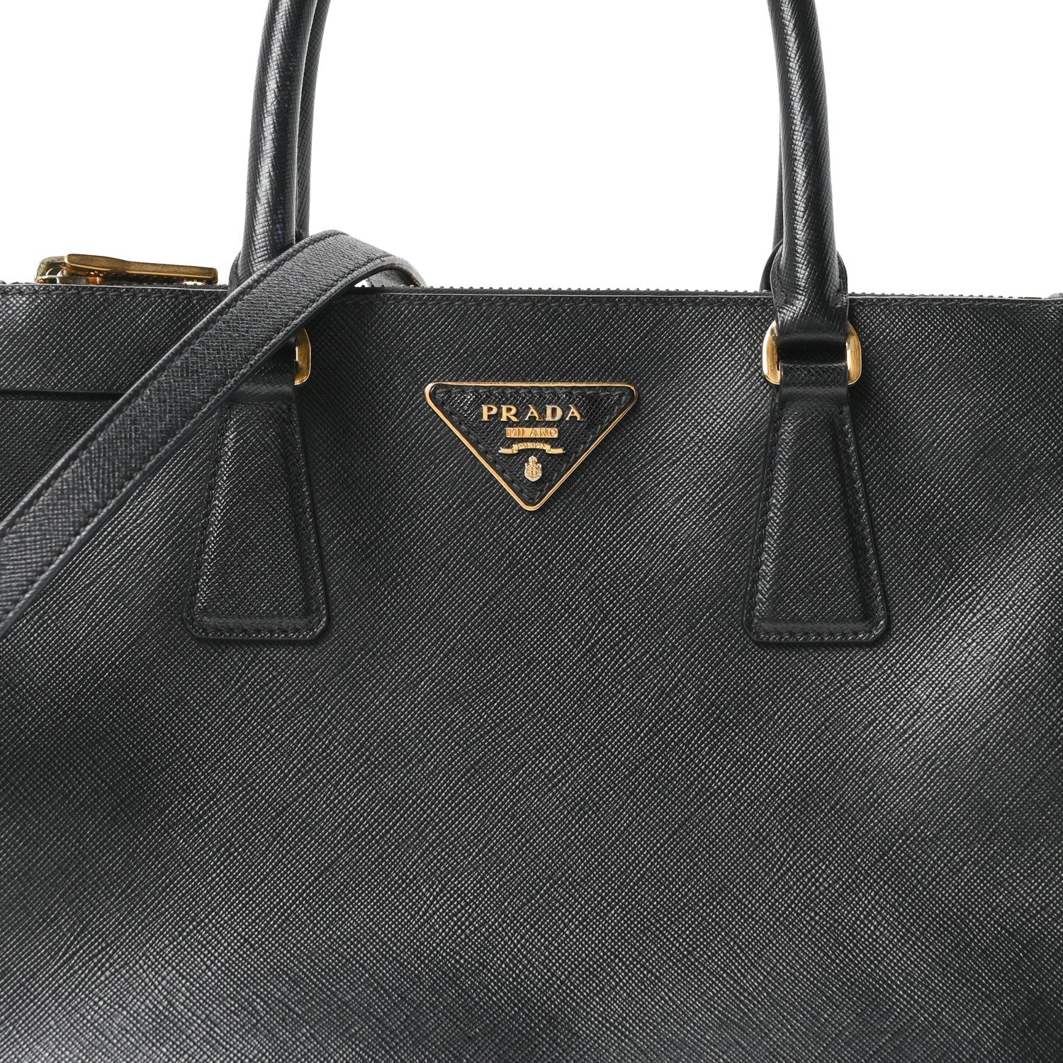 Prada Saffiano Small Galleria Double Zip Tote Black 7 of 9