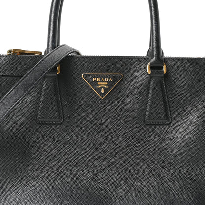 Prada Saffiano Small Galleria Double Zip Tote Black 7 of 9