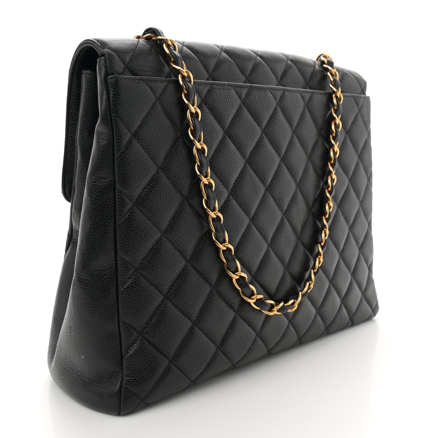 Caviar Jumbo Single Flap Black