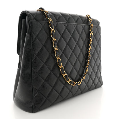 Chanel Caviar Jumbo Single Flap Black 2 of 11
