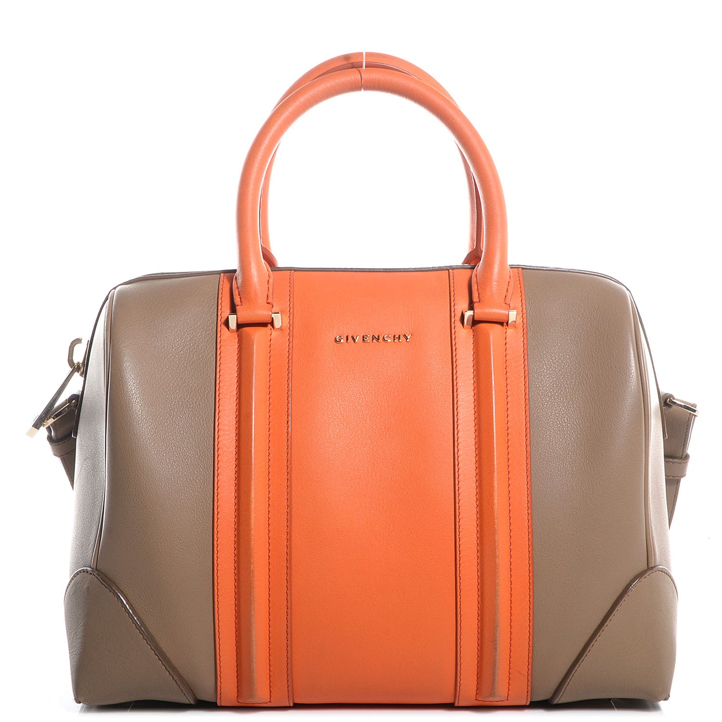 Matte Calfskin Medium Bi-Color Lucrezia Beige Orange