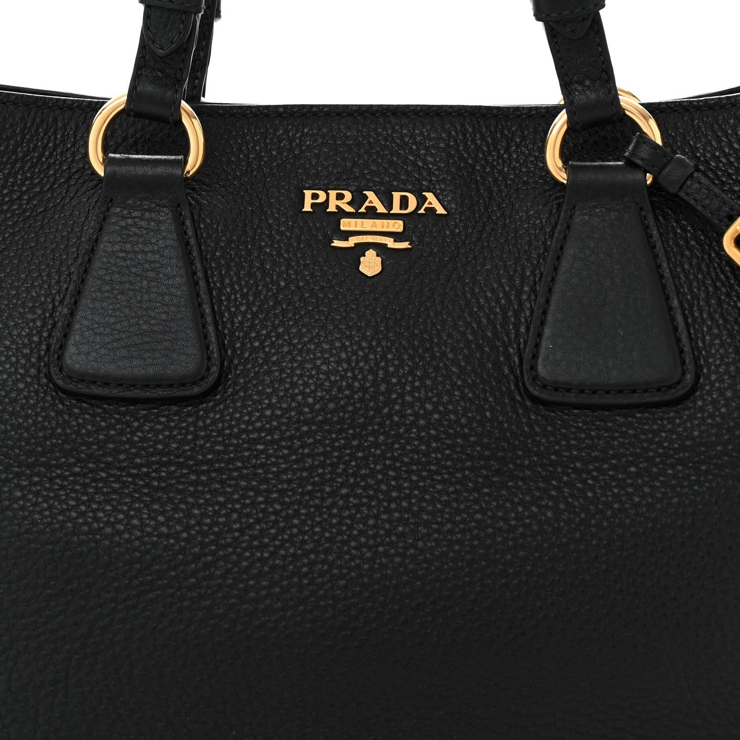 Prada Vitello Phenix Tote Black 9 of 11