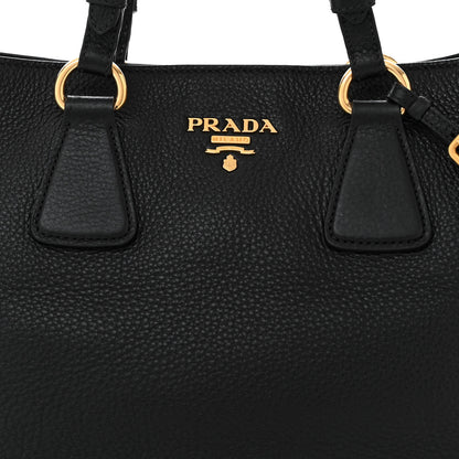 Prada Vitello Phenix Tote Black 9 of 11