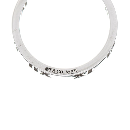 Tiffany Sterling Silver Narrow Atlas Pierced Ring 49 4.75 4 of 6