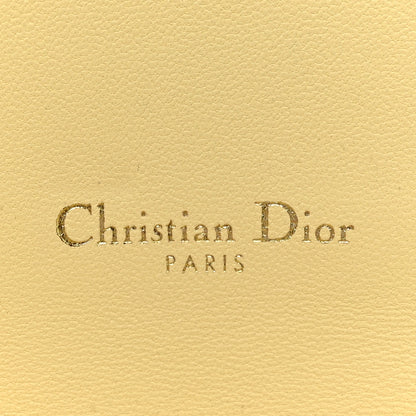 Christian Dior Goatskin Saddle Long Wallet With Chain Pastel Yellow 10 of 14