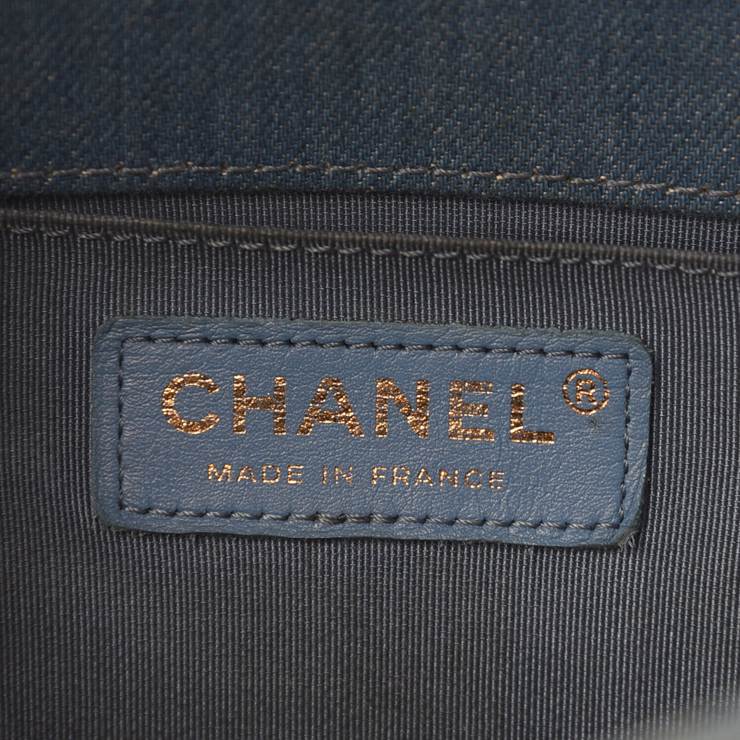 Denim Pleated Medium Boy Flap Light Blue