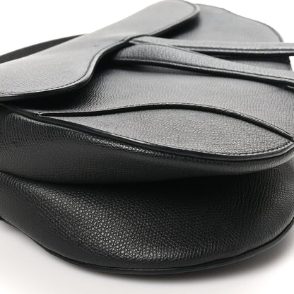 Christian Dior Grained Calfskin Saddle Bag Black 9 of 10