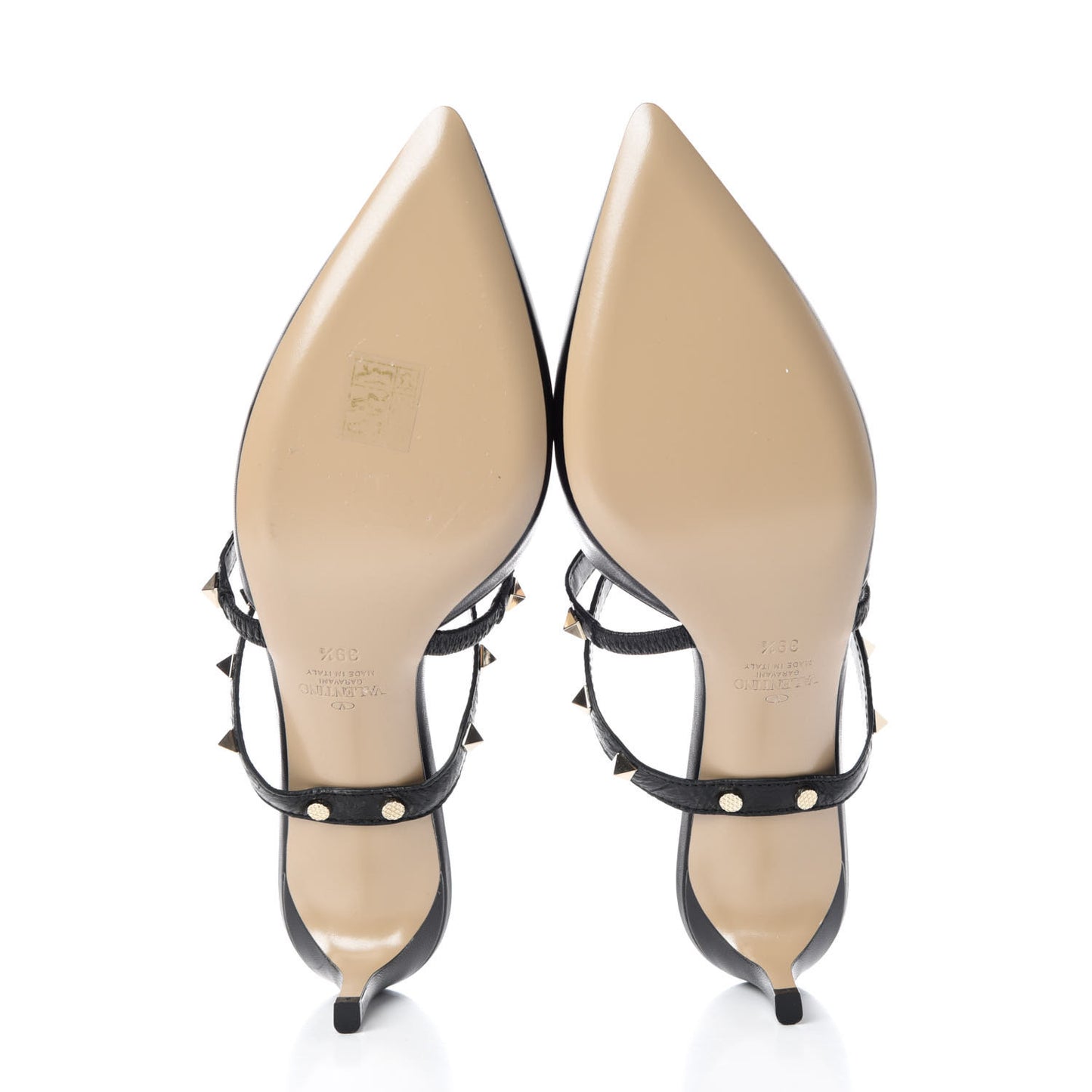 Nappa Rockstud Criss Cross 55mm Mules 39.5 Black