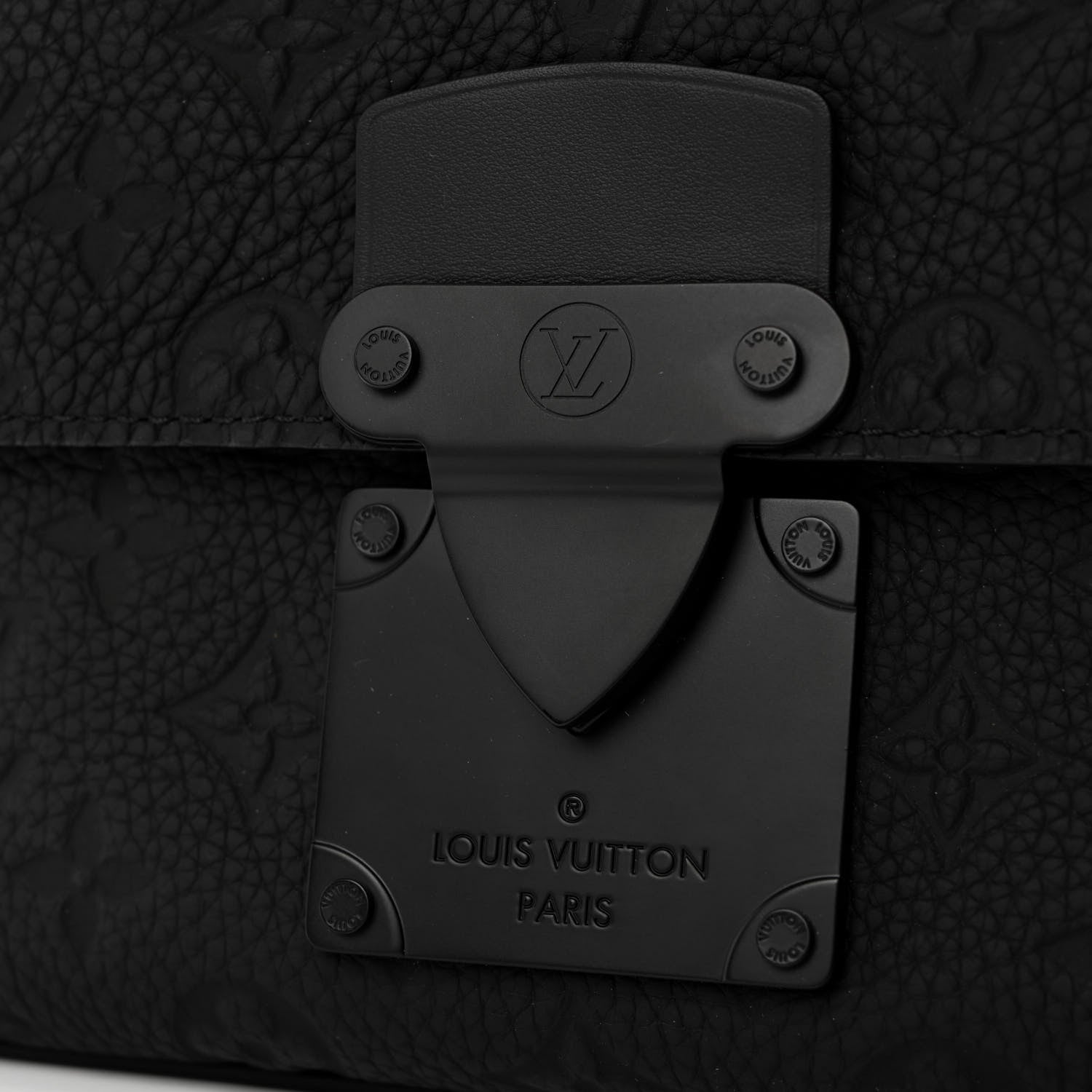 Louis Vuitton Taurillon Monogram S Lock Messenger Black 6 of 10