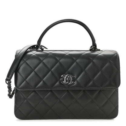 Chanel Lambskin Quilted Medium Trendy CC Flap Dual Handle Bag So Black 1 of 10