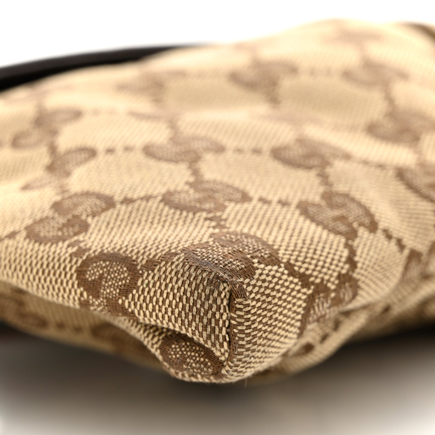 GG Monogram Web Double Pocket Belt Bag Dark Brown