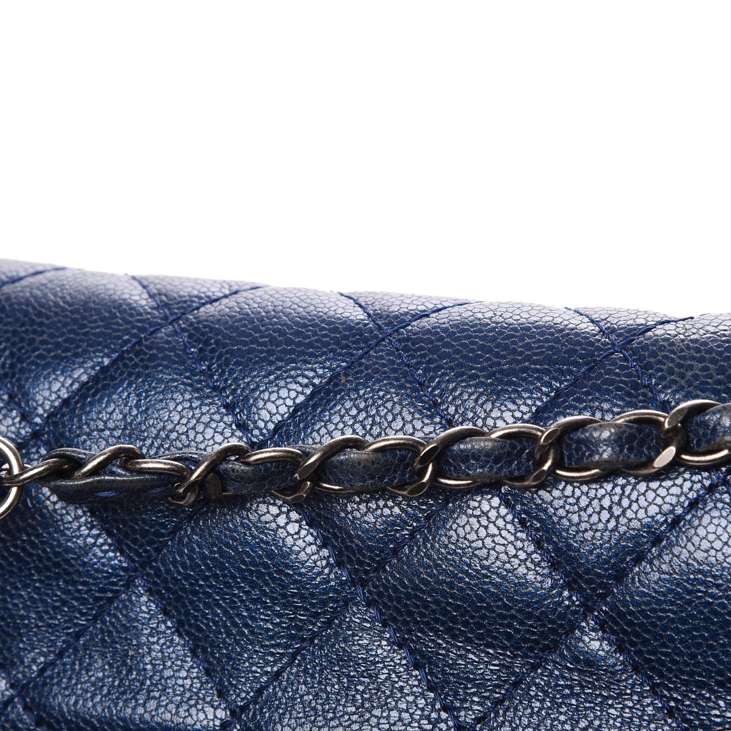 Chanel Iridescent Caviar Quilted Large Chic Flap Blue 15 of 15