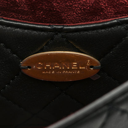 Chanel Calfskin Quilted Multi Pouching Flap And Coin Purse Black 6 of 9