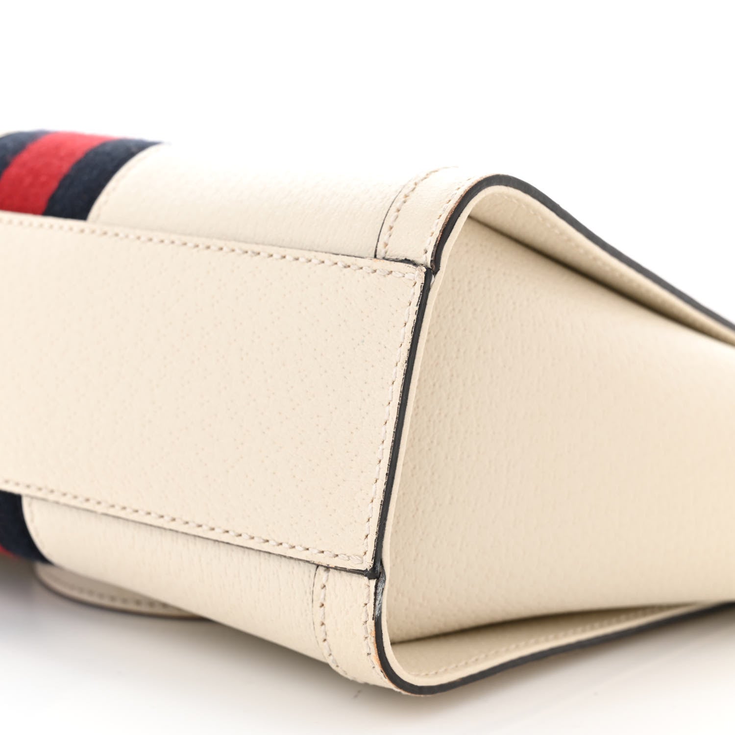 Gucci Textured Calfskin Web Small Ophidia Tote Bag Mystic White 10 of 11