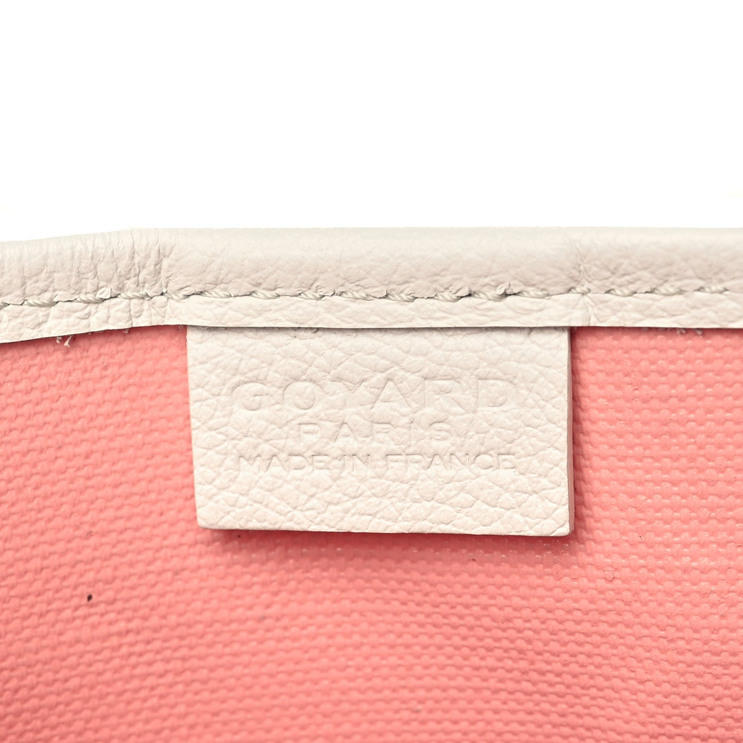 Goyardine Poitiers Claire Voie Tote White Pink