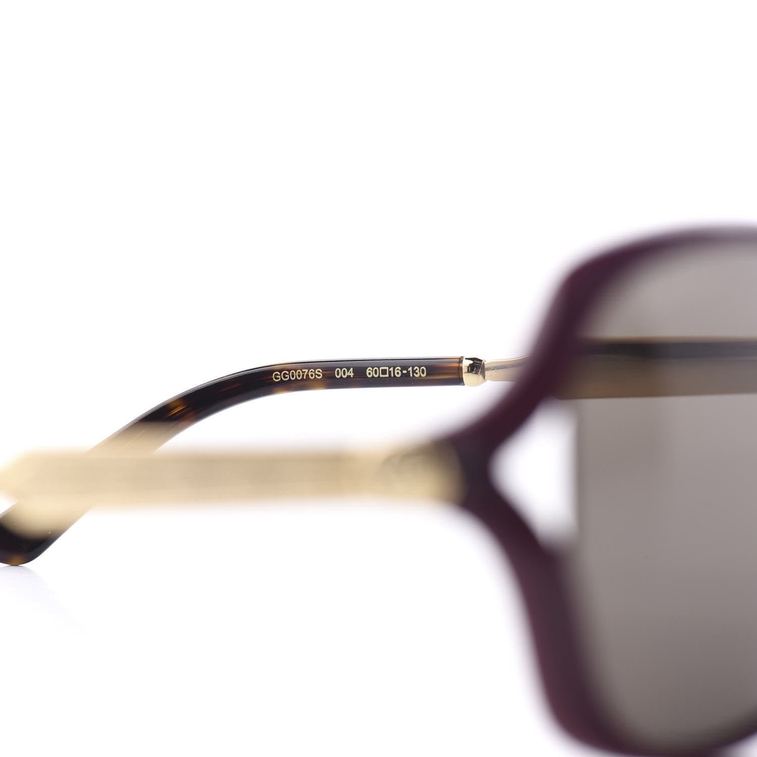 Gucci Acetate Oversized Butterfly Sunglasses GG 0076S Purple 5 of 10