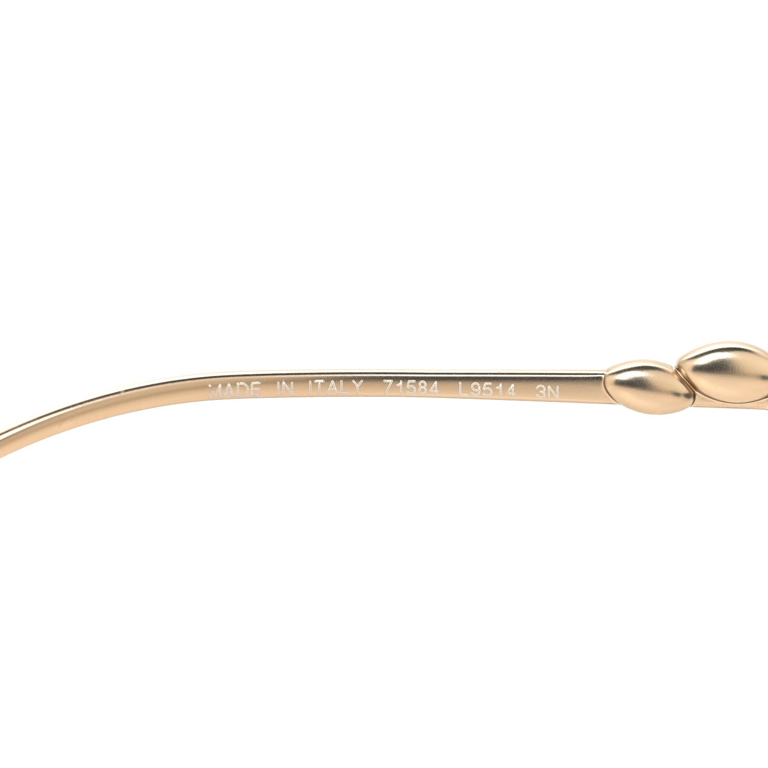 Chanel Metal Crystal Sparkling Wheat Rectangle Sunglasses 71584 Gold 6 of 7
