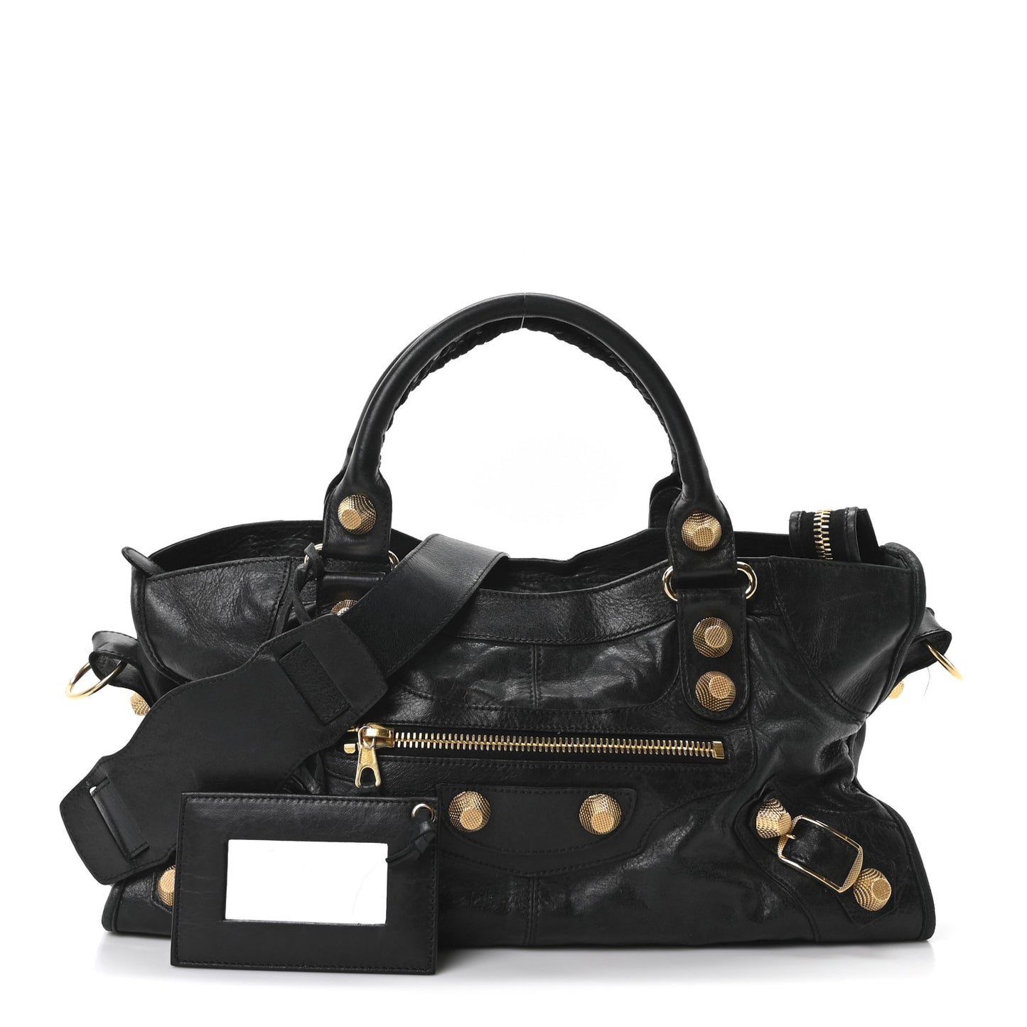Agneau Giant 12 Gold Hardware Part Time Black
