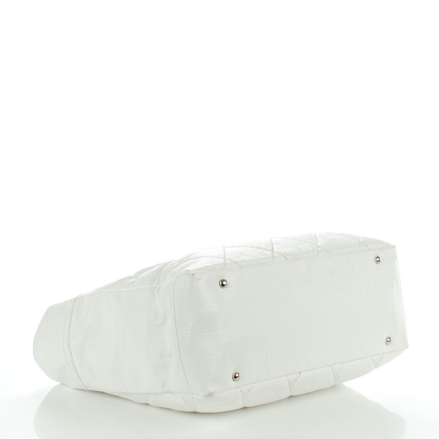 Coated Canvas Large Paris Biarritz Tote White