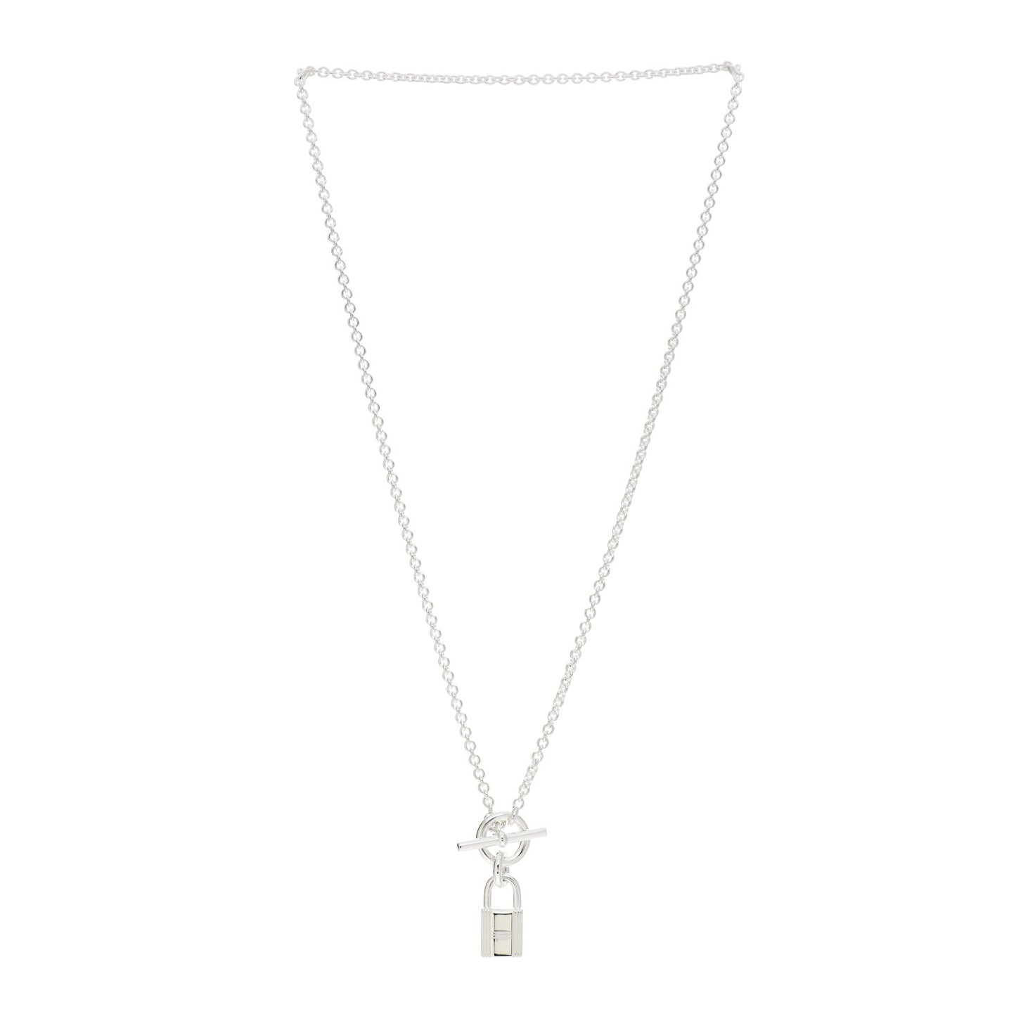 Sterling Silver Cadenas Kelly Lock Pendant Necklace