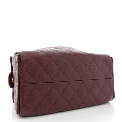 Chanel Caviar Quilted Small Chanel 25 Handbag Burgundy 4 of 11