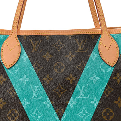 Louis Vuitton Monogram V Neverfull MM Turquoise 9 of 11