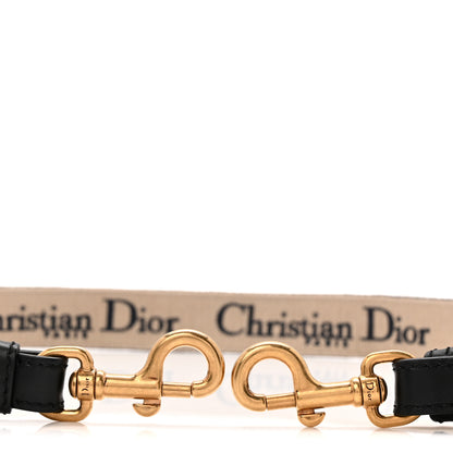Christian Dior Canvas Embroidered Shoulder Strap Blue 3 of 4
