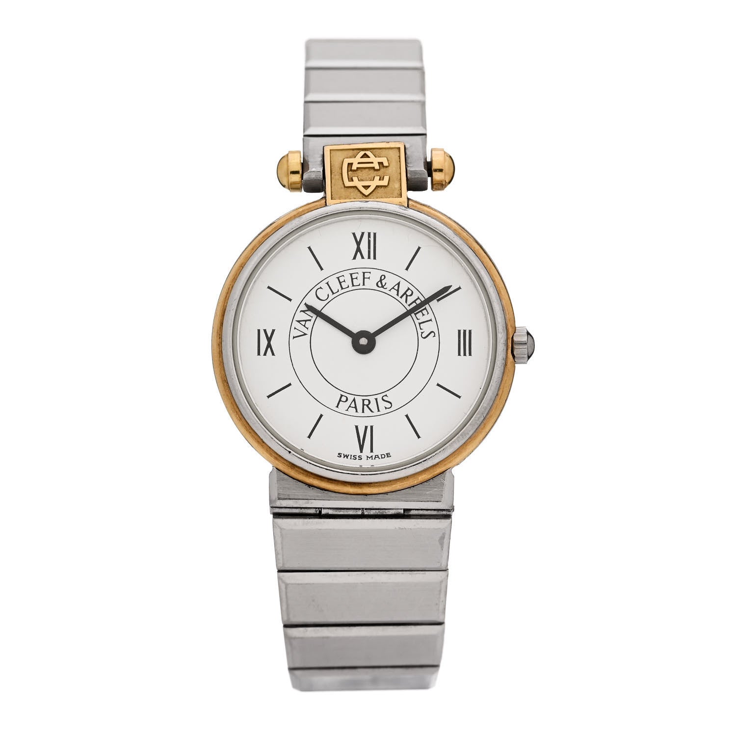 Van Cleef & Arpels Stainless Steel 18k Yellow Gold 24mm La Collection Quartz Watch 1 of 6