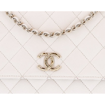 Chanel Caviar Quilted Wallet On Chain WOC White 8 of 10