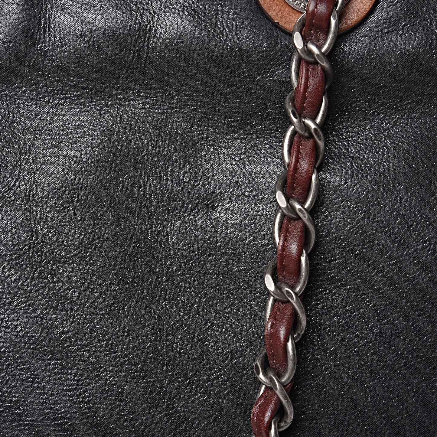 Iridescent Calfskin In the Mix Tote Black
