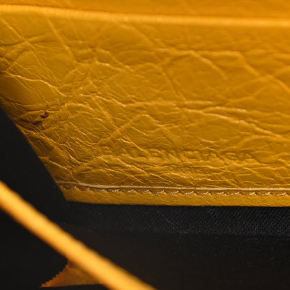 Balenciaga Agneau Classic Silver Hardware Continental Zip Around Jaune Epi 6 of 19