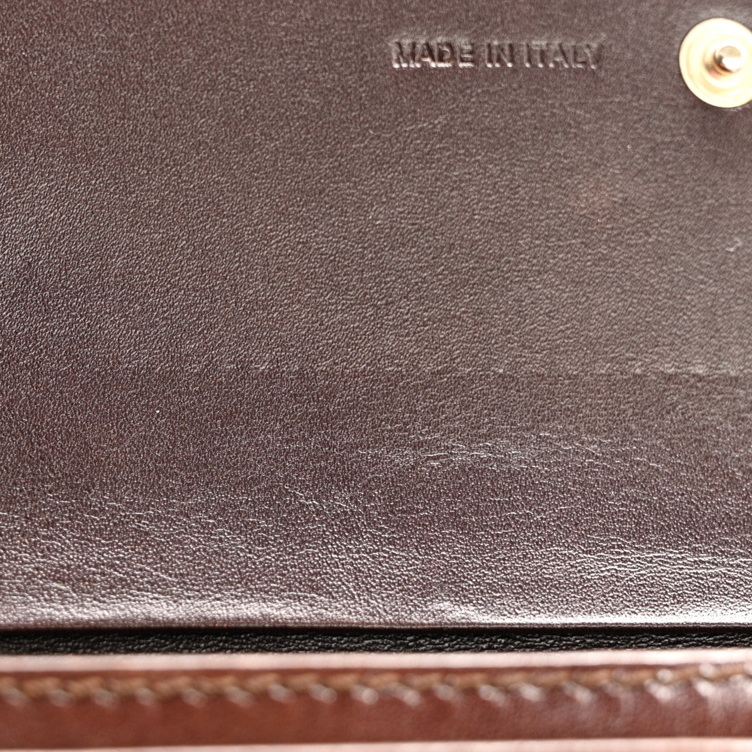 Burberry Calfskin House Check Studded Wallet Dark Tan 9 of 14