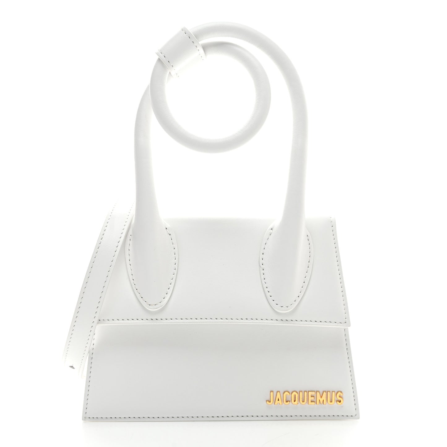 Smooth Calfskin Le Chiquito Noeud White