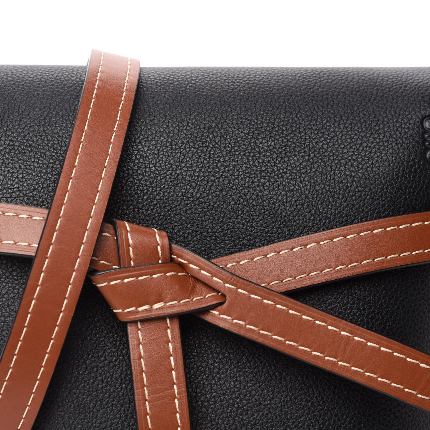 Loewe Grained Calfskin Small Gate Crossbody Bag Pecan Black 10 of 10