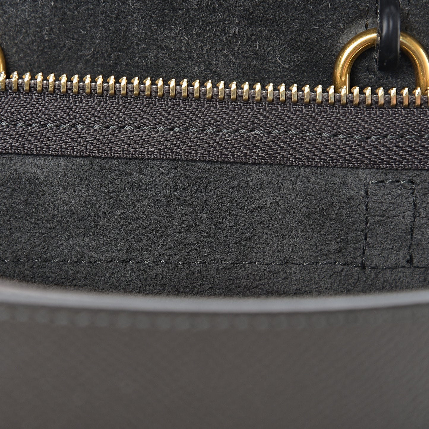 Grained Calfskin Pico Belt Bag Grey