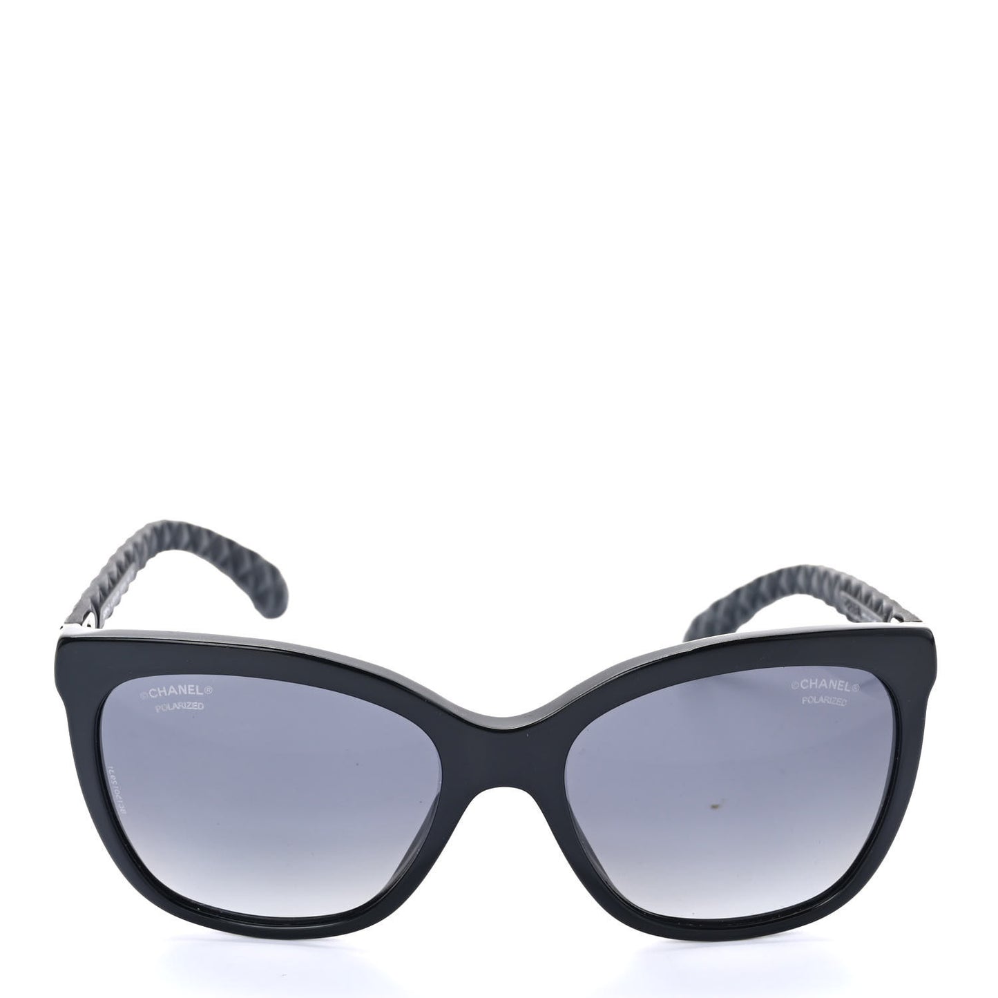 Acetate Quilted Polarized Butterfly CC Sunglasses 5288-Q Black