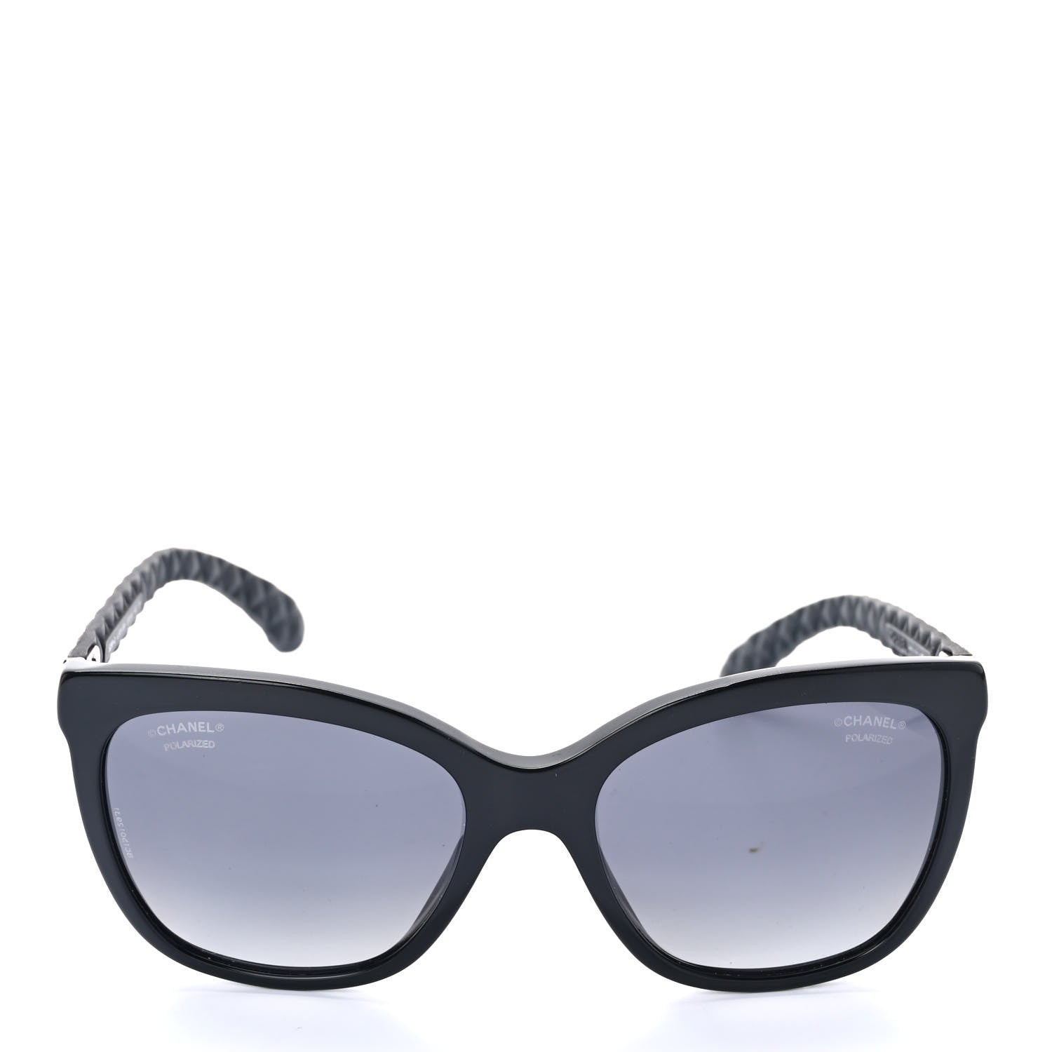 Chanel Acetate Quilted Polarized Butterfly CC Sunglasses 5288-Q Black 2 of 8