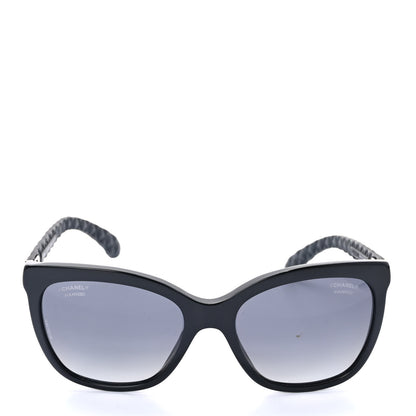 Chanel Acetate Quilted Polarized Butterfly CC Sunglasses 5288-Q Black 2 of 8