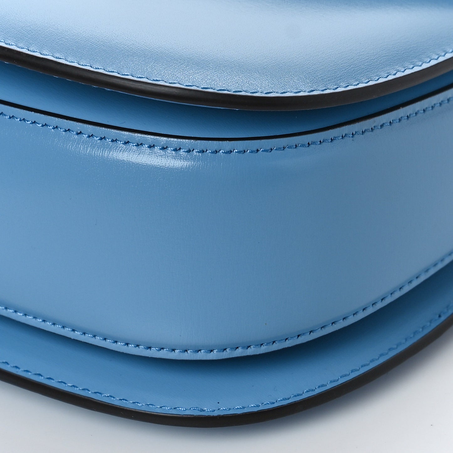 Boarded Dyana Lux Calfskin Web Small Bamboo 1947 Top Handle Bag Blue