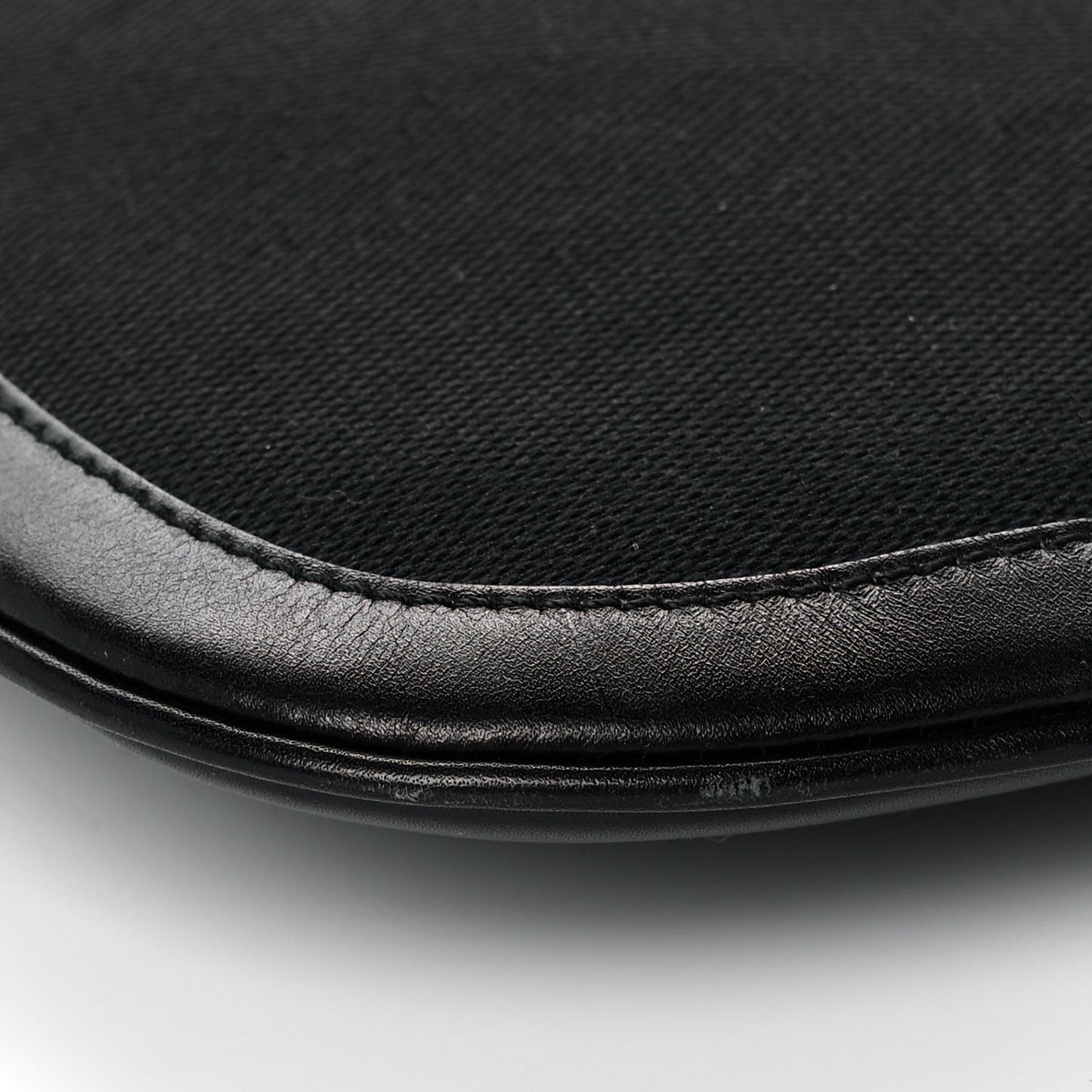 Canvas Calfskin Jackie O Hobo Black
