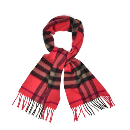 Burberry Children's Cashmere Check Scarf Pink 1 of 4