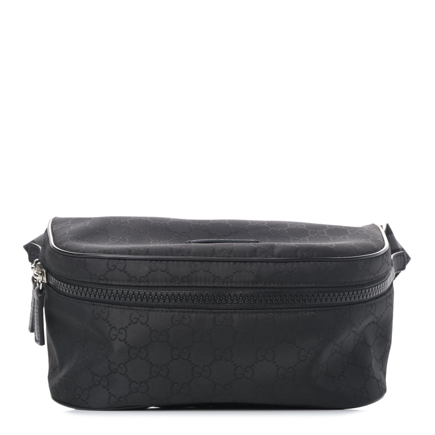 Gucci Nylon Monogram Fanny Pack Belt Bag Black 1 of 4
