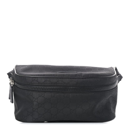Gucci Nylon Monogram Fanny Pack Belt Bag Black 1 of 4
