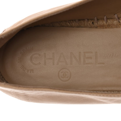 Chanel Lambskin CC Espadrilles 37 Beige Black 7 of 11