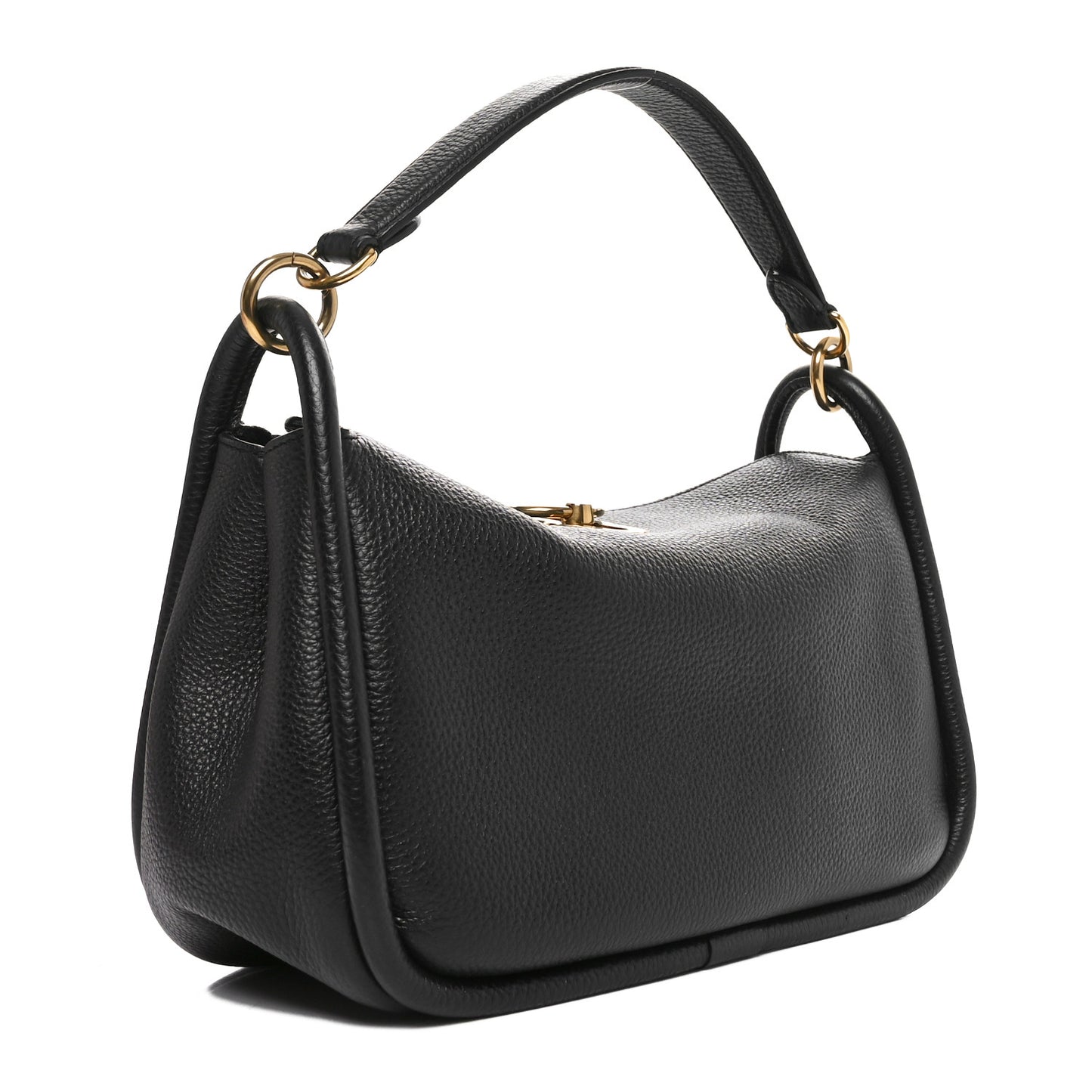 Small Classic Grain Calfskin Small Leighton Black