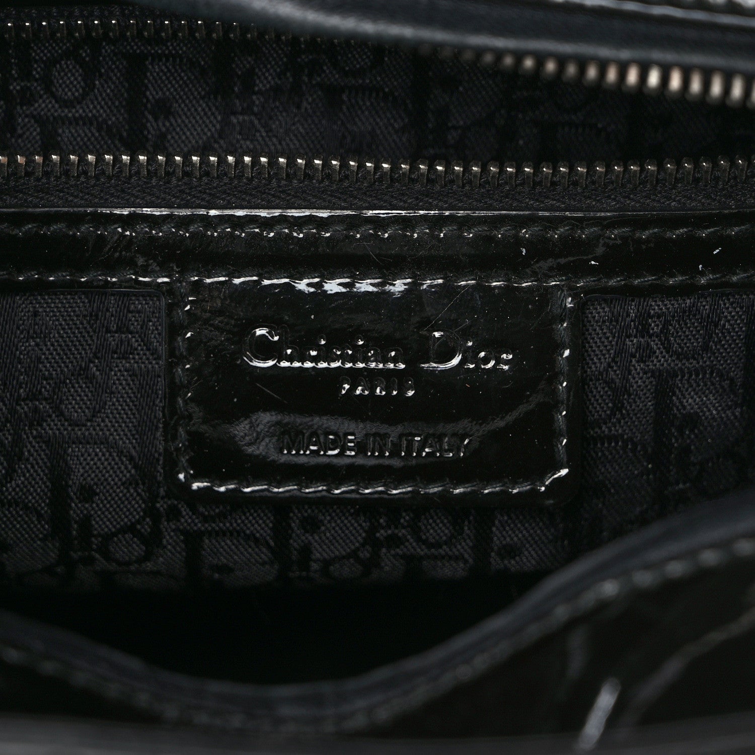 Christian Dior Patent Cannage Large Lady Dior Black 6 of 10