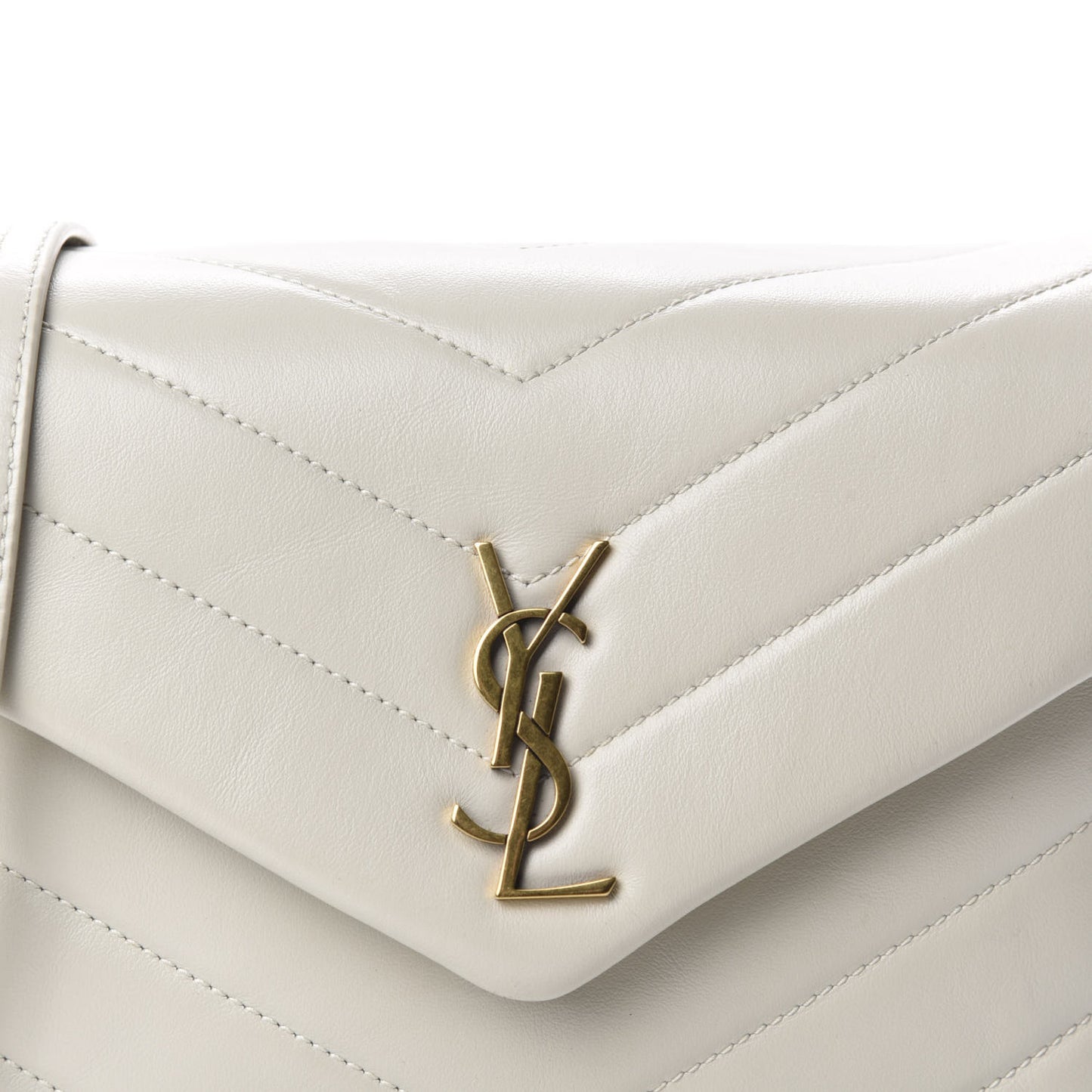Calfskin Y Quilted Monogram Toy Loulou Crossbody Bag Ivory