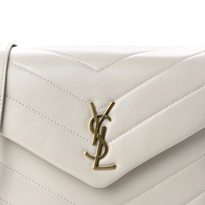 Saint Laurent Calfskin Y Quilted Monogram Toy Loulou Crossbody Bag Ivory 11 of 11
